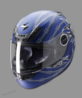 Moto přilba SCORPION EXO-400 DMZ modrá matná