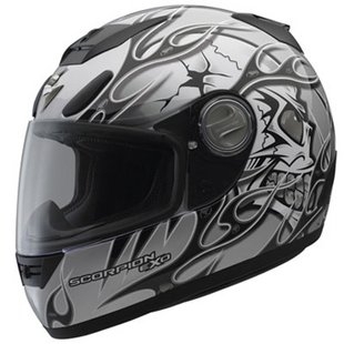 Moto přilba SCORPION EXO-700 CRACKHEAD stříbrná